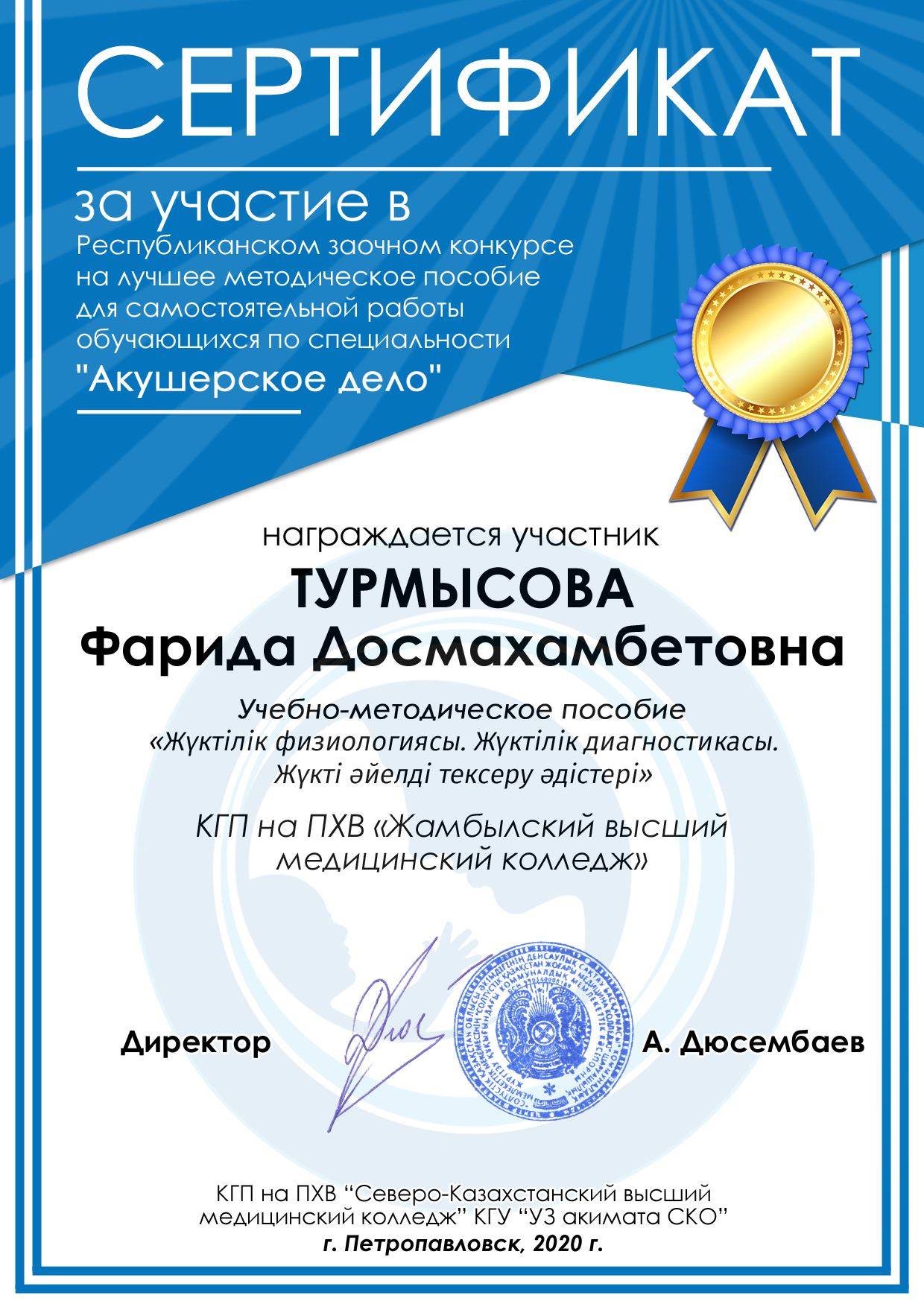 Сертификат Турмысова