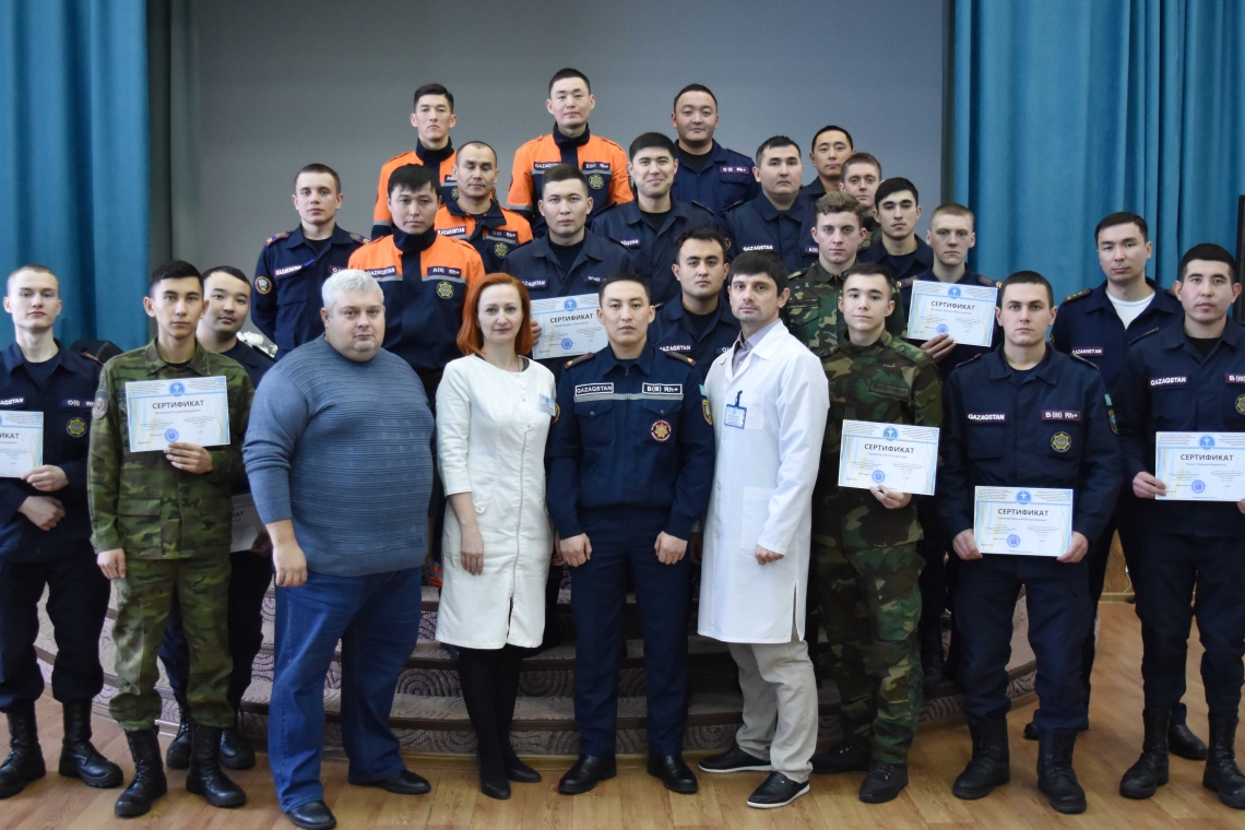 12 қаңтар күні Солтүстік Қазақстан облысының Төтенше жағдайлар департаментінің қызметкерлері үшін «Алғашқы көмек көрсету дағдыларына оқыту» тақырыбына жедел жағдайларда дәрігерге дейінгі көмек көрсету бойынша семинар-тренинг өткізілді